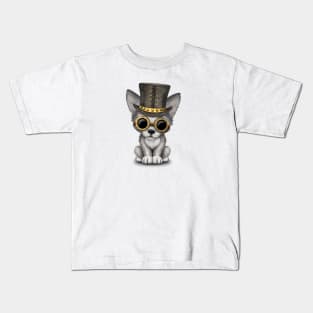Steampunk Baby Wolf Cub Kids T-Shirt